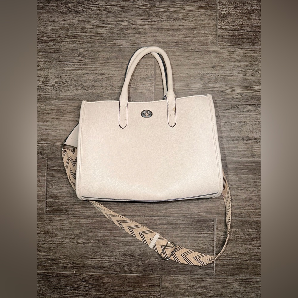 Rae Dunn Elegant Cream Handbag